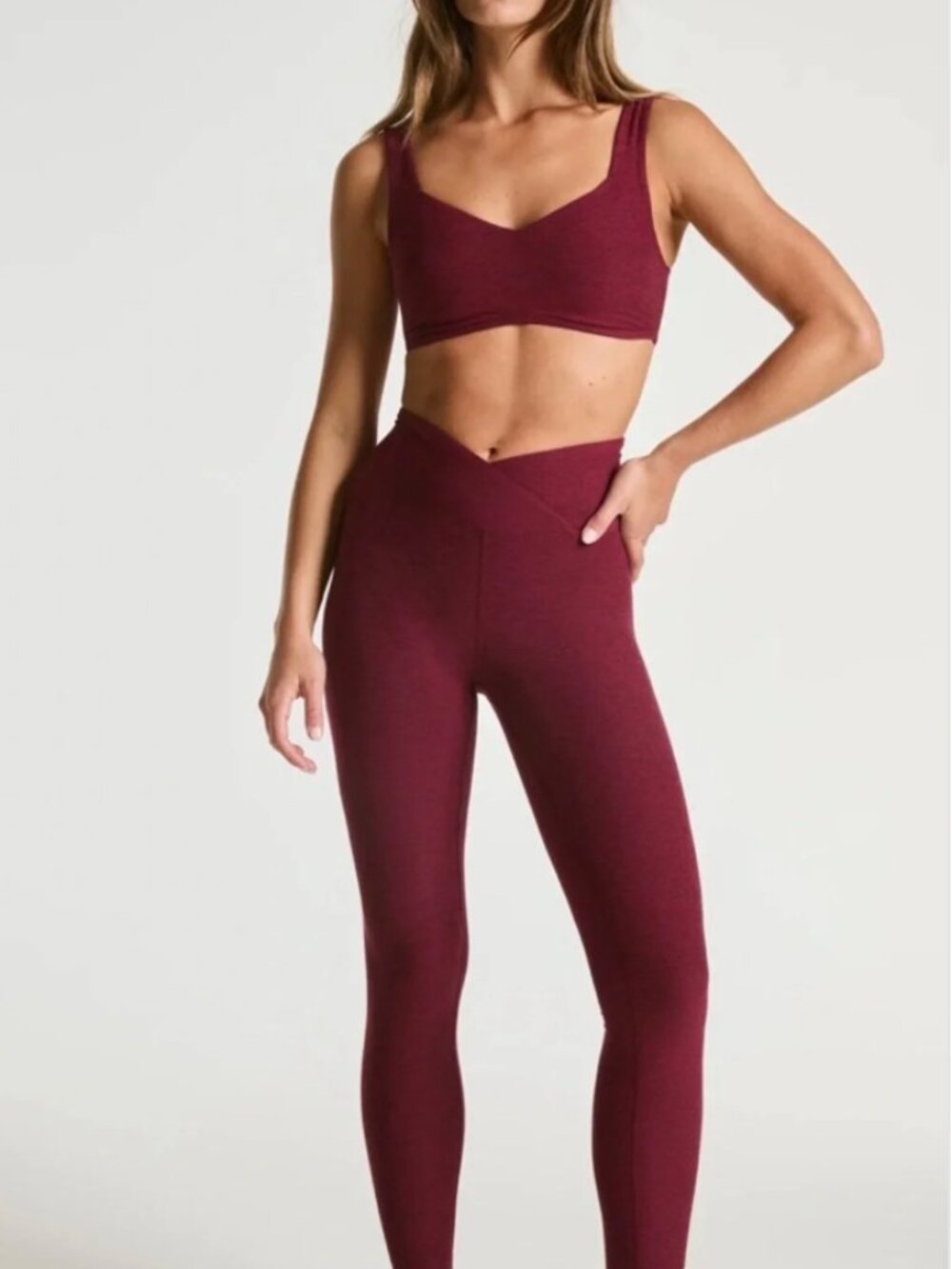 Year of Ours Veronica Leggings Size XS Maroon